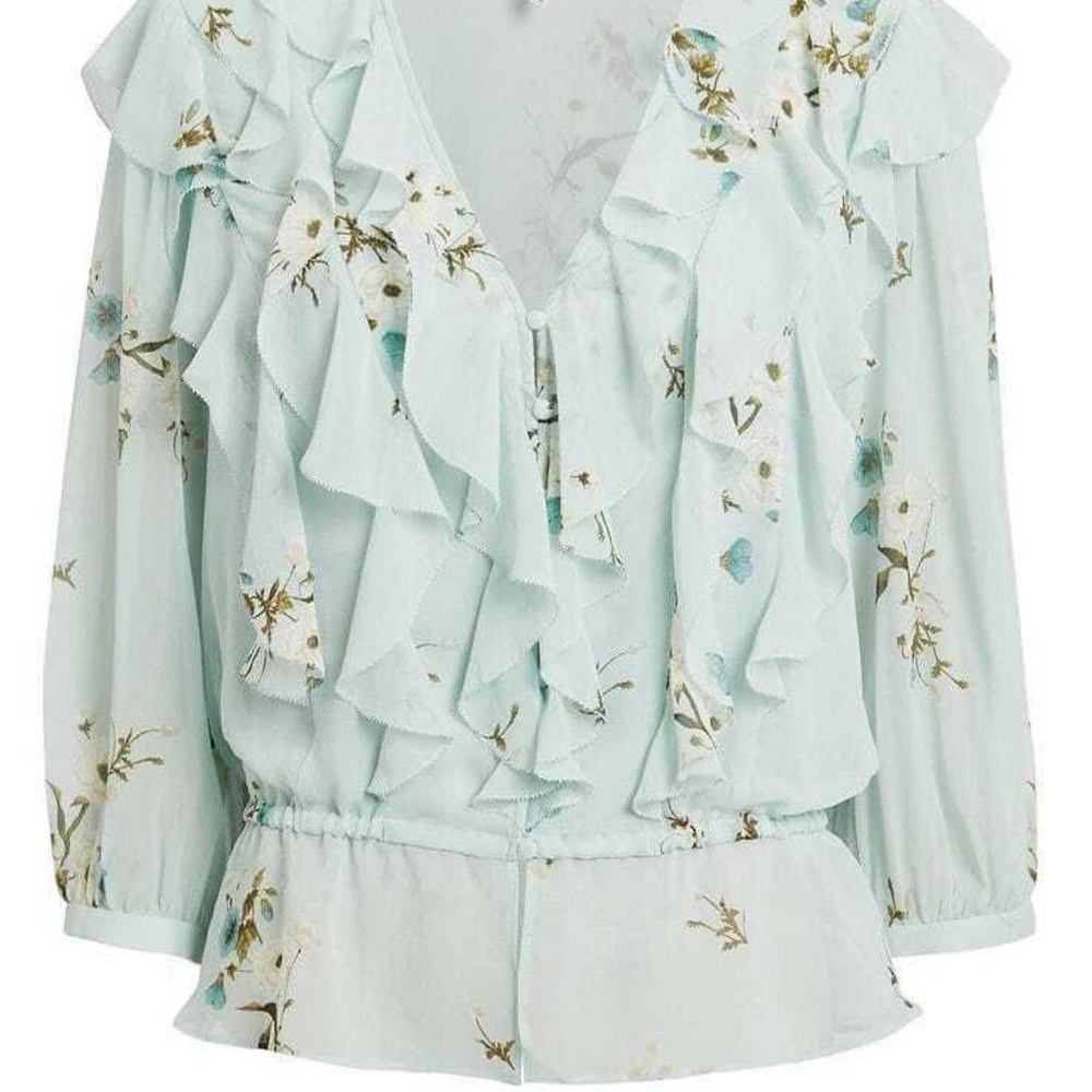 NWT Joie Women's Floral Ruffle Top